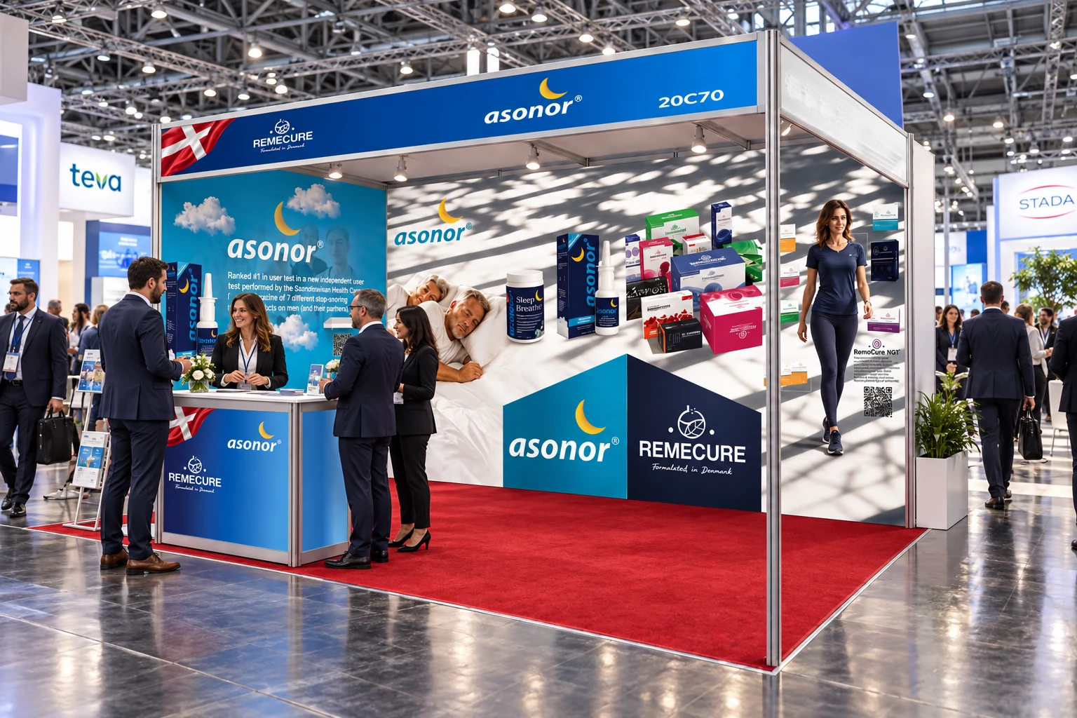 Visualization of the Asonor and Remecure stand at CPHI Milan 2026
